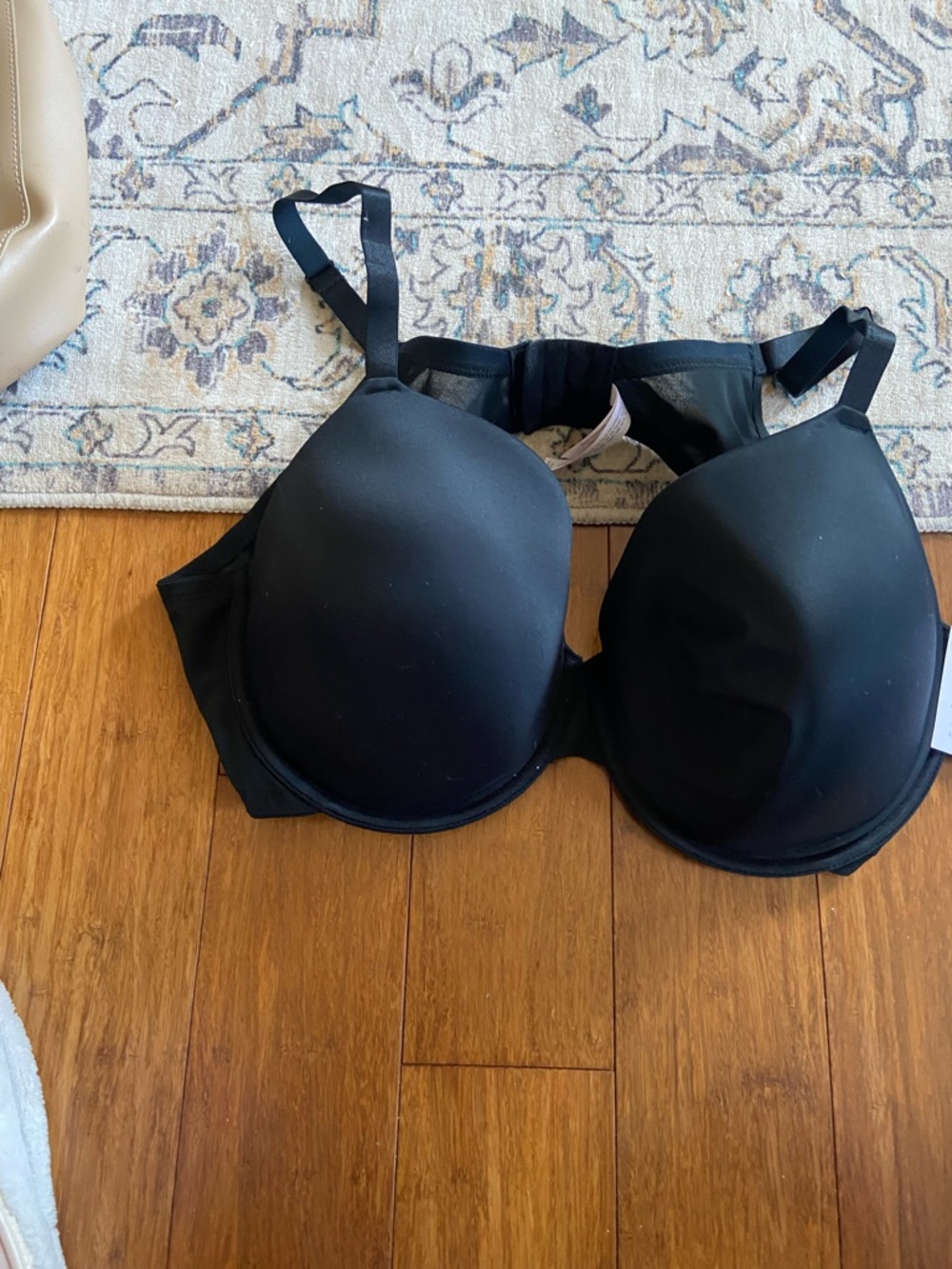 adidas Black Molded T-Shirt Bra - Smooth Support size 42d